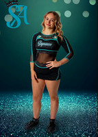 Teal Glitter Abstract Background